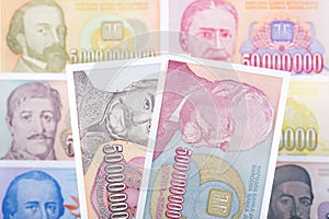 Old Yugoslav money a business background photo