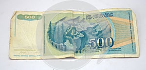 Old yugoslavia dinars, paper money photo