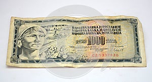 Old yugoslavian dinars, paper money