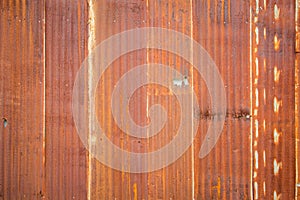 Old Zinc rust texture background, close up to pattern texture vertical zinc sheet. Abstract  Image of Rusty corrugated metal