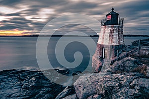 Oldcastle lighthouse in newport rhode island