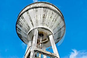 Olden storage tank of tap water