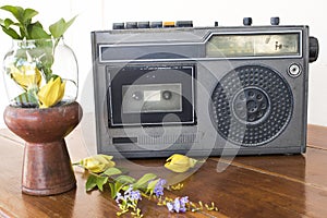 Older audio cassette tape old generation 20 year ago
