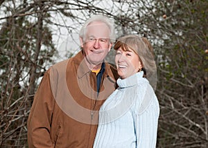 Older couple laughing together