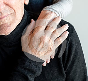 Older couple's hands