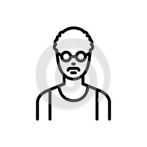 Black line icon for Older, elderly and senior