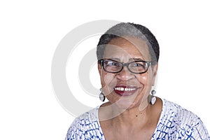 Older woman with glasses