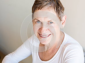 Older woman smiling