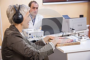 Older woman using alternative medicine