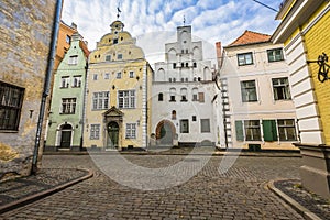 Oldest buildings in Riga Latvia - the Three Brothers