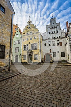 Oldest buildings in Riga Latvia - the Three Brothers