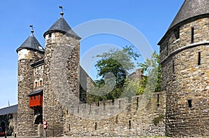 Oldest Dutch city gate the Helpoort in Maastricht