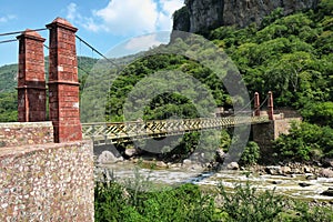 The oldest hanging bridge Puente de Arcediano in Mexico, Guadalajara