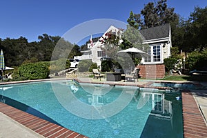 American backyard swimming pool, 2. photo