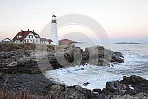 Oldest Maine Lighthouse at Sunset