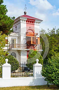 The oldest operating Gate lighthouse on Black Sea coast. Gelendzhik lighthouse was founded on August 19, 1897 on embankment