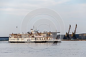 The oldest paddle steamer of Russia of N.V.Gogol on the river Northern Dvina.