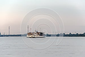 The oldest paddle steamer of Russia of N.V.Gogol on the river Northern Dvina.