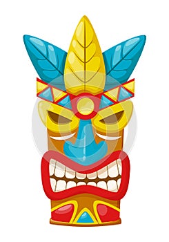 Oldest traditional colorful ethnic tribal mask, hawaii accessoires.