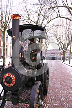 Oldfashioned steam locomotive