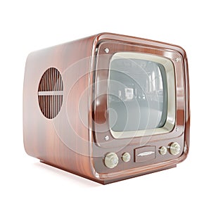 an old fashioned television, 3d rendering
