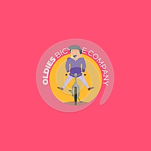 Oldies bicycle company Indian vector mascot logo