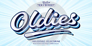 Oldies text, 80s text style and editable text effect