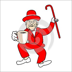 OLDMAN HOLDING CUP VECTOR