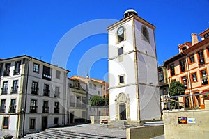Olds Houses and Clock Tower, Luanco, Spain photo