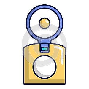 Oldschool camera icon, cartoon style