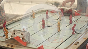 Oldschool toy table hockey game