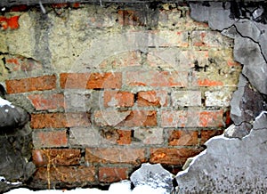 Oldtime oldfashion brickwork stucco