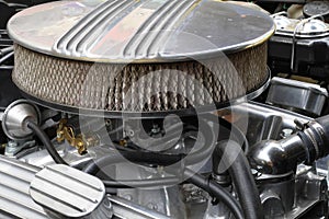 Oldtimer car engine detail