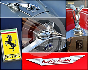 Oldtimer car rally collage