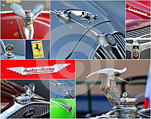Oldtimer car rally collage