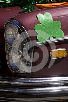 Oldtimer dressed up for St. Patrick's Day Parade