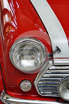 Oldtimer Rover Mini Cooper at Drop Down expo in Bucharest