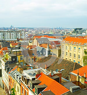 Oldtown, modern architecture, Brussels, Belgium