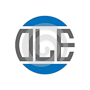 OLE letter logo design on white background. OLE creative initials circle logo concept. OLE letter design