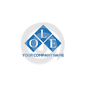 OLE letter logo design on WHITE background. OLE creative initials letter logo concept.