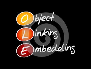 OLE - Object Linking and Embedding acronym