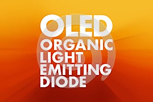 OLED - Organic Light-Emitting Diode acronym, technology concept background