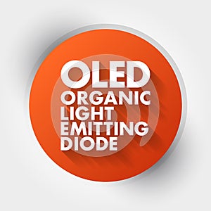 OLED - Organic Light-Emitting Diode acronym, technology concept background