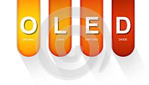 OLED Organic Light-Emitting Diode acronym text concept
