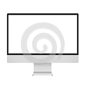 Oled technology led display isolated on white background photo