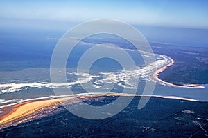 Oleron island and garonne gironde river estuary sea France