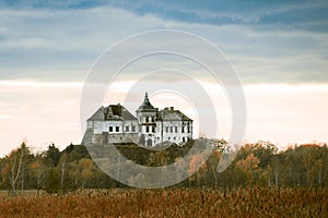 Olesko fortress on the top of hill, Lviv region, Ukraine