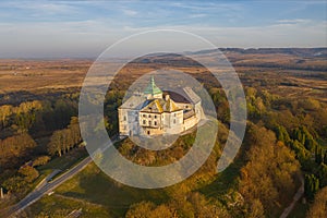 Olesko Palace from the air.