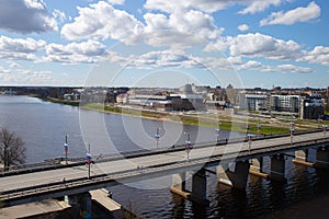 Olginsky Bridge, Pskov city, Russia