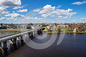 Olginsky Bridge, Pskov city, Russia